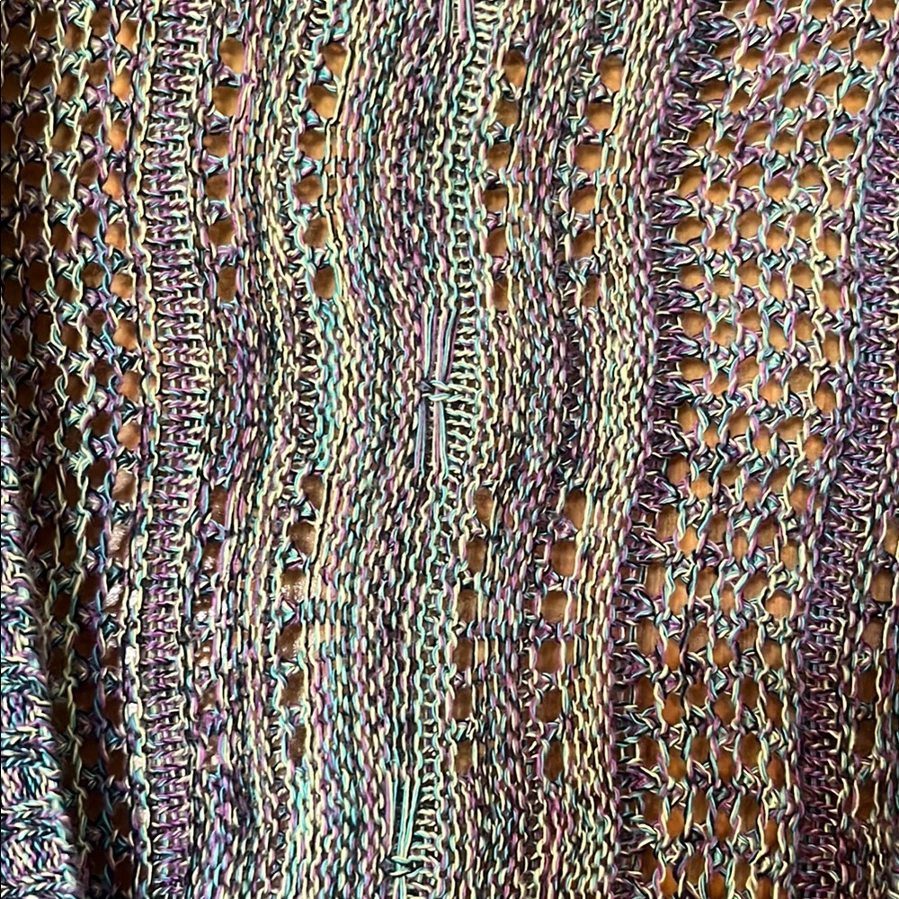 Multicolor Open-Front Sweater - Picture 3 of 5